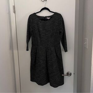 Medina 3/4 Length Sleeve Horizontal Stripe Dress